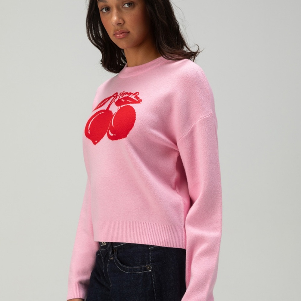 NWT Noisy May Cera Cherry Sweater Knit Size XL